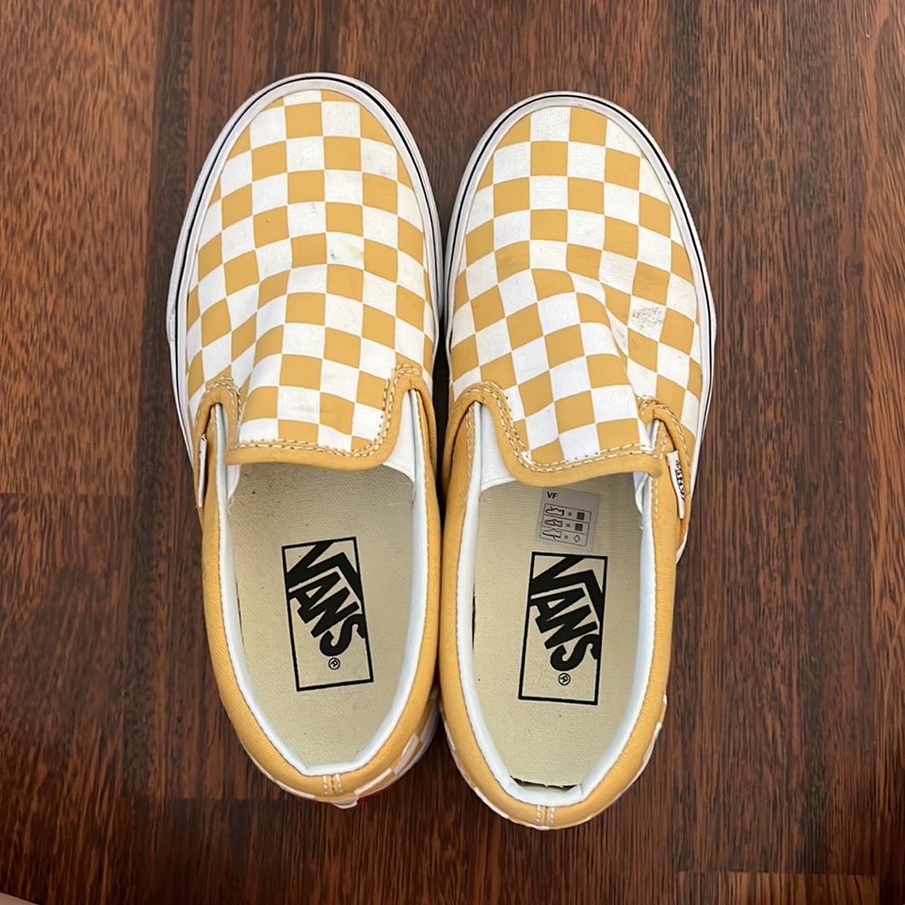 Yellow Checkered Vans - Picture 2 of 4